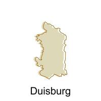mapa do Duisburg nacional fronteiras, importante cidades, mundo mapa país vetor ilustração Projeto modelo