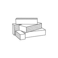 linha arte quadra ícone simples vetor, minimalista ilustração Projeto modelo vetor