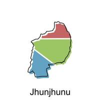 mapa do jhunjhunu vetor modelo com contorno, gráfico esboço estilo isolado em branco fundo