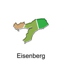 vetor mapa do eisenberg moderno contorno, Alto detalhado vetor ilustração Projeto modelo