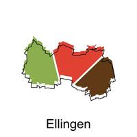 ellingen cidade do alemão mapa vetor ilustração, vetor modelo com esboço gráfico esboço estilo isolado em branco fundo