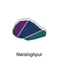 mapa do narsinghpur moderno contorno, Alto detalhado vetor ilustração Projeto modelo, adequado para seu companhia