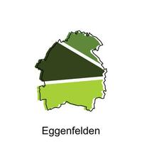 eggenfelden mapa. vetor mapa do a alemão país. fronteiras do para seu infográfico. vetor ilustração Projeto modelo