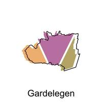 mapa do jardineiro Projeto modelo, geométrico com esboço ilustração Projeto vetor