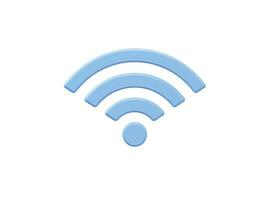 Wi-fi ícone vetor 3d Renderização ilustração