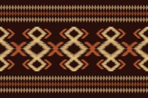 étnico ikat tecido padronizar geométrico estilo.africano ikat bordado Castanho étnico oriental padronizar Castanho fundo. resumo,illustration.texture,papel de parede,quadro,decoração,tapete,motivo. vetor