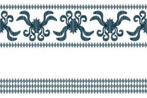 étnico ikat tecido padronizar geométrico estilo.africano ikat bordado étnico oriental padronizar azul branco fundo. resumo,illustration.texture,vestuário,quadro,decoração,tapete,motivo. vetor