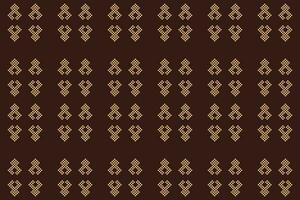 étnico geométrico tecido padronizar Cruz ponto.ikat bordado étnico oriental pixel padronizar Castanho fundo. resumo,vetor,ilustração. textura,vestuário,quadro,decoração,motivos,seda papel de parede. vetor