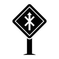 estrada sinais e indicação plano vetor ícones conjunto
