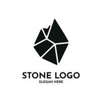 pedra silhueta logotipo Projeto criativo idéia vetor