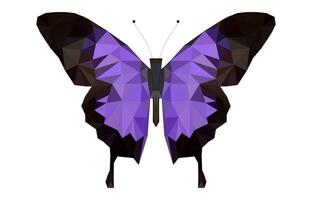 borboleta poligonal ilustração isolado dentro branco fundo. vetor