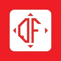 criativo simples inicial monograma qf logotipo projetos. vetor