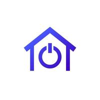 ícone de casa inteligente, logotipo de vetor com uma casa