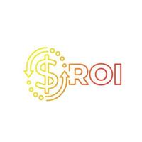 roi, retorno do investimento, vetor de linha