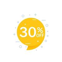 Banner de oferta com desconto de 30% vetor