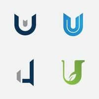 Ícone de design do logotipo da letra u para a empresa vetor