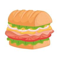 ícone de sanduíche isolado desenho vetorial vetor