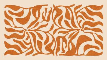 abstrato arte outono fundo vetor. botânico outono estação mão desenhado padronizar Projeto com folhas ramo. simples contemporâneo estilo ilustrado Projeto para tecido, imprimir, cobrir, bandeira, papel de parede. vetor