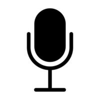 ilustração vetorial de ícone de microfone para design gráfico, logotipo, site, mídia social, aplicativo móvel, interface do usuário vetor