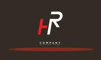 hr alfabeto cartas iniciais monograma logotipo rh, h e r vetor