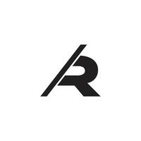 carta r movimento fatia simples logotipo vetor