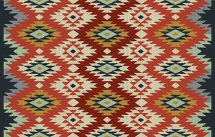 arte ikat abstrata étnica. sem costura padrão em bordados tribais, folclóricos e estilo mexicano. print.design de ornamento de arte geométrica asteca para tapete, papel de parede, roupas, embrulho, tecido, capa, têxtil vetor