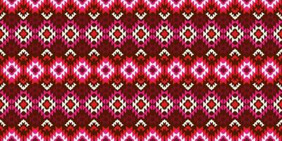 bela arte ikat. o padrão colorido sem costura navajo em bordados tribais, folclóricos, ornamento de arte losango geométrico asteca mexicano print.design para tapete, papel de parede, roupas, embrulho e tecido. vetor