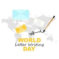 mundo carta escrevendo dia em setembro 1. mundo carta escrevendo dia celebração cumprimento Projeto. vetor ilustração Projeto