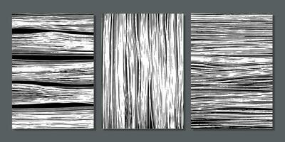 conjunto do Preto e branco vetor de madeira textura. vertical, horizontal de madeira pranchas