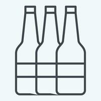 ícone álcool. relacionado para vício dicionário símbolo. linha estilo. simples Projeto editável. simples ilustração vetor