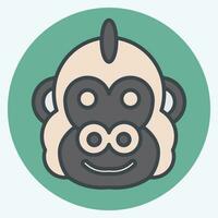 ícone gorila. relacionado para animal símbolo. cor companheiro estilo. simples Projeto editável. simples ilustração vetor