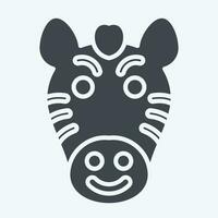 ícone zebra. relacionado para animal símbolo. glifo estilo. simples Projeto editável. simples ilustração vetor