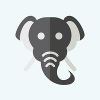 ícone elefante. relacionado para animal símbolo. plano estilo. simples Projeto editável. simples ilustração vetor