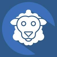 ícone ovelha relacionado para animal símbolo. grandes sombra estilo. simples Projeto editável. simples ilustração vetor