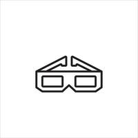 3d óculos ícone vetor ilustração símbolo