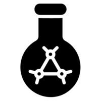 ícone de glifo de frasco vetor