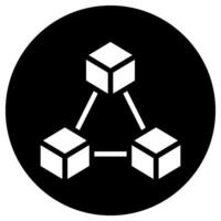 ícone de glifo blockchain vetor