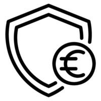 ícone de linha do euro vetor