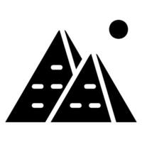 ícone de glifo de pirâmide vetor