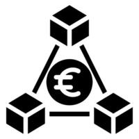 ícone de glifo do euro vetor