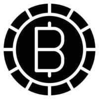 ícone de glifo bitcoin vetor