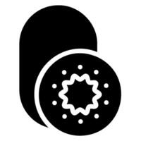 ícone de glifo de kiwi vetor
