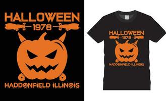 dia das Bruxas camiseta Projeto. feliz dia das Bruxas tipografia camiseta Projeto vetor template.halloween 1978 campo de haddon Illinois