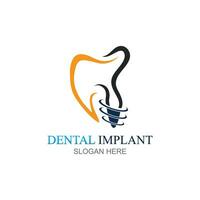 dental implantar logotipo Projeto conceito vetor, dental Cuidado logotipo modelo vetor