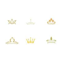 vintage coroa logotipo real rei rainha abstrak logotipo desain Vektor modelo. simbol geometris logótipo ícone konsep. vetor