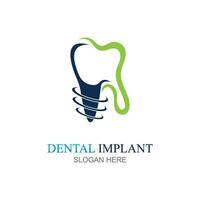 dental implantar logotipo Projeto conceito vetor, dental Cuidado logotipo modelo vetor