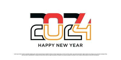 2024 feliz Novo ano logotipo Projeto vetor ilustração para Novo ano 2024 com criativo idéia