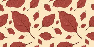 desatado padronizar com outono outono Castanho vermelho folhas do avelã árvore. perfeito para papel de parede, invólucro papel, rede sites, fundo, social meios de comunicação, blog e cumprimento cartões. vetor