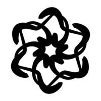 Preto ornamental flor logotipo projeto, adequado para do utilizador Como seu o negócio ícone dentro a campo do beleza ou decoração vetor