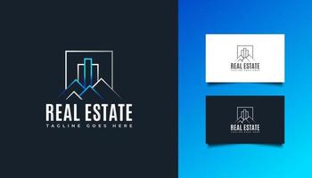 logotipo imobiliário moderno e minimalista. construção, arquitetura, construção ou logotipo da casa vetor